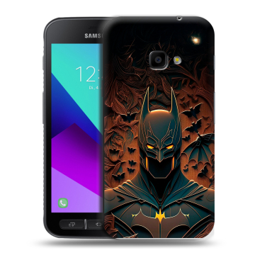 Пластиковый чехол на Samsung Galaxy Xcover 4 с принтом Batman Бэтмен Пластиковый чехол на Samsung Galaxy Xcover 4 с принтом Batman Бэтмен