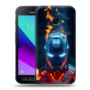 Пластиковый чехол на Samsung Galaxy Xcover 4 с принтом IronMan Железный человек