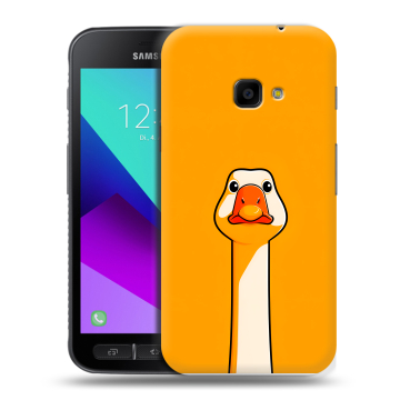 Пластиковый чехол на Samsung Galaxy Xcover 4 с принтом Смешная утка Пластиковый чехол на Samsung Galaxy Xcover 4 с принтом Смешная утка