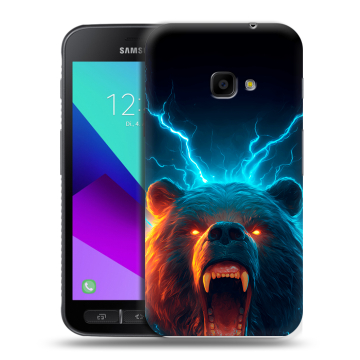 Пластиковый чехол на Samsung Galaxy Xcover 4 с принтом Медведь Пластиковый чехол на Samsung Galaxy Xcover 4 с принтом Медведь