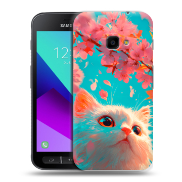 Пластиковый чехол на Samsung Galaxy Xcover 4 с принтом Красивый кот Пластиковый чехол на Samsung Galaxy Xcover 4 с принтом Красивый кот
