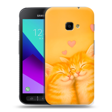Пластиковый чехол на Samsung Galaxy Xcover 4 с принтом Милые котята