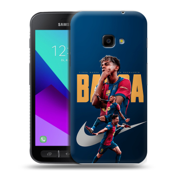 Пластиковый чехол на Samsung Galaxy Xcover 4 с принтом Барселона Barca Yamal 