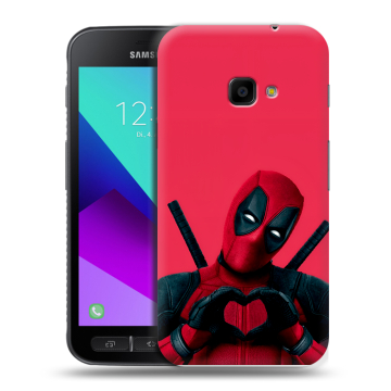 Пластиковый чехол на Samsung Galaxy Xcover 4 с принтом Дедпул Deadpool