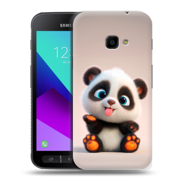 Пластиковый чехол на Samsung Galaxy Xcover 4 с принтом милая панда
