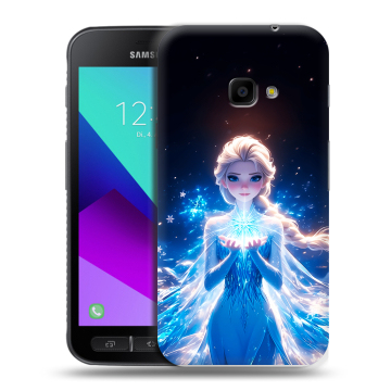 Пластиковый чехол на Samsung Galaxy Xcover 4 с принтом Холодное сердце Frozen