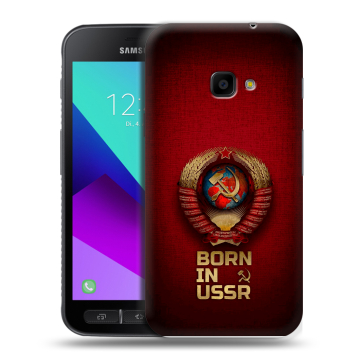 Пластиковый чехол на Samsung Galaxy Xcover 4 с принтом Флаг Герб СССР Пластиковый чехол на Samsung Galaxy Xcover 4 с принтом Флаг Герб СССР