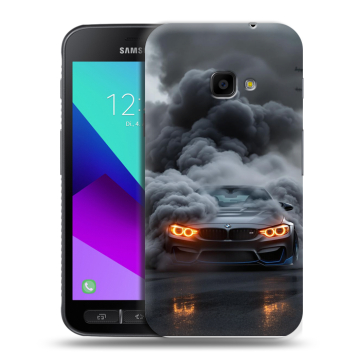 Пластиковый чехол на Samsung Galaxy Xcover 4 с принтом BMW БМВ Пластиковый чехол на Samsung Galaxy Xcover 4 с принтом BMW БМВ