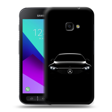 Пластиковый чехол на Samsung Galaxy Xcover 4 с принтом Mercedes Мерседес