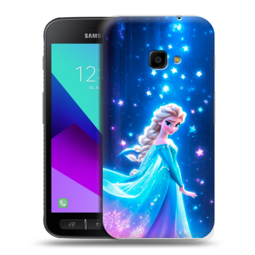 Пластиковый чехол на Samsung Galaxy Xcover 4 с принтом Холодное сердце Frozen