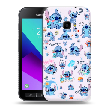 Пластиковый чехол на Samsung Galaxy Xcover 4 с принтом Лило и Стич