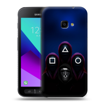 Пластиковый чехол на Samsung Galaxy Xcover 4 с принтом Игра Кальмара Пластиковый чехол на Samsung Galaxy Xcover 4 с принтом Игра Кальмара