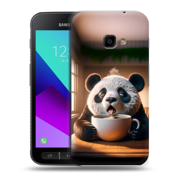 Пластиковый чехол на Samsung Galaxy Xcover 4 с принтом смешная панда