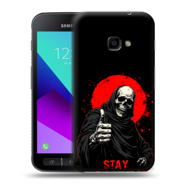 Пластиковый чехол на Samsung Galaxy Xcover 4 с принтом смешной скелет Пластиковый чехол на Samsung Galaxy Xcover 4 с принтом смешной скелет