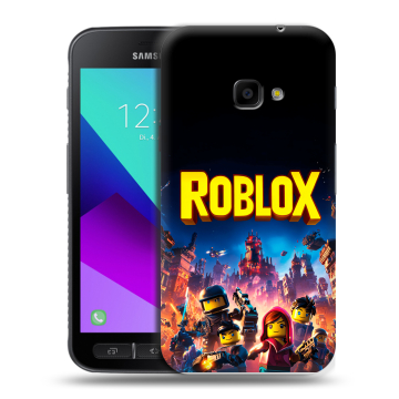 Пластиковый чехол на Samsung Galaxy Xcover 4 с принтом Roblox Роблокс