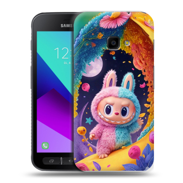 Пластиковый чехол на Samsung Galaxy Xcover 4 с принтом Labubu Лабубу