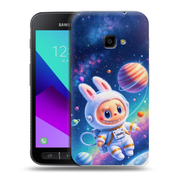Пластиковый чехол на Samsung Galaxy Xcover 4 с принтом Labubu Лабубу