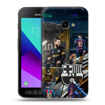 Пластиковый чехол на Samsung Galaxy Xcover 4 с принтом Messi Barcelona
