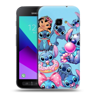 Пластиковый чехол на Samsung Galaxy Xcover 4 с принтом Лило и Стич