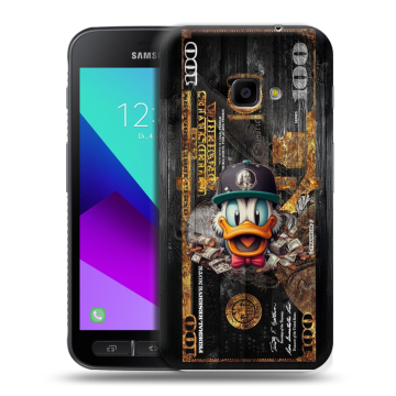 Пластиковый чехол на Samsung Galaxy Xcover 4 с принтом Дональд Дак Доллар