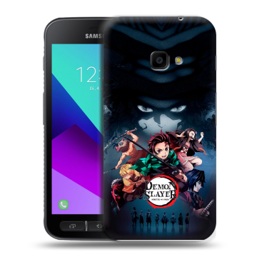 Пластиковый чехол на Samsung Galaxy Xcover 4 с принтом Demon Slayer Клинок рассекающий демонов