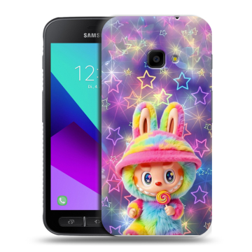 Пластиковый чехол на Samsung Galaxy Xcover 4 с принтом Labubu Лабубу