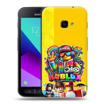 Пластиковый чехол на Samsung Galaxy Xcover 4 с принтом Roblox Роблокс