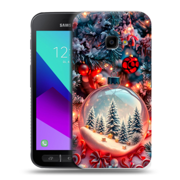 Пластиковый чехол на Samsung Galaxy Xcover 4 с принтом Новый год Пластиковый чехол на Samsung Galaxy Xcover 4 с принтом Новый год