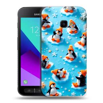 Пластиковый чехол на Samsung Galaxy Xcover 4 с принтом Новый год Пластиковый чехол на Samsung Galaxy Xcover 4 с принтом Новый год