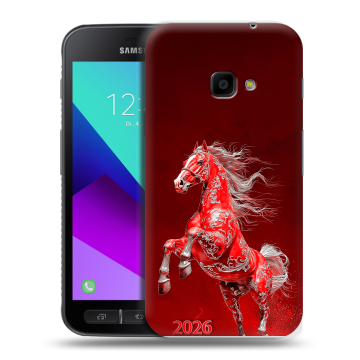 Пластиковый чехол на Samsung Galaxy Xcover 4 с принтом Новый год Пластиковый чехол на Samsung Galaxy Xcover 4 с принтом Новый год