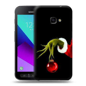 Пластиковый чехол на Samsung Galaxy Xcover 4 с принтом Новый год Гринч Пластиковый чехол на Samsung Galaxy Xcover 4 с принтом Новый год Гринч