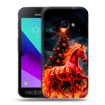 Пластиковый чехол на Samsung Galaxy Xcover 4 с принтом Новый год Пластиковый чехол на Samsung Galaxy Xcover 4 с принтом Новый год