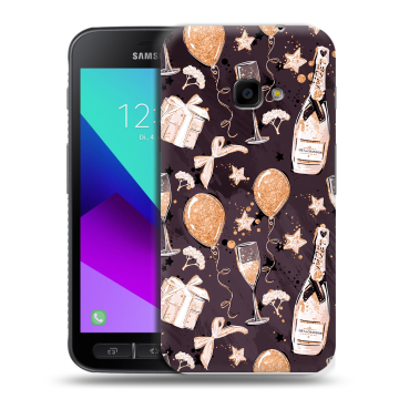 Пластиковый чехол на Samsung Galaxy Xcover 4 с принтом Новый год Пластиковый чехол на Samsung Galaxy Xcover 4 с принтом Новый год