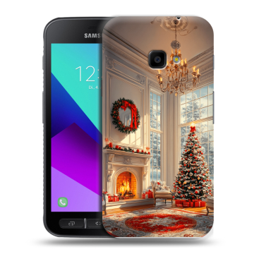 Пластиковый чехол на Samsung Galaxy Xcover 4 с принтом Новый год Пластиковый чехол на Samsung Galaxy Xcover 4 с принтом Новый год