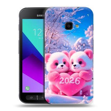 Пластиковый чехол на Samsung Galaxy Xcover 4 с принтом Новый год Пластиковый чехол на Samsung Galaxy Xcover 4 с принтом Новый год