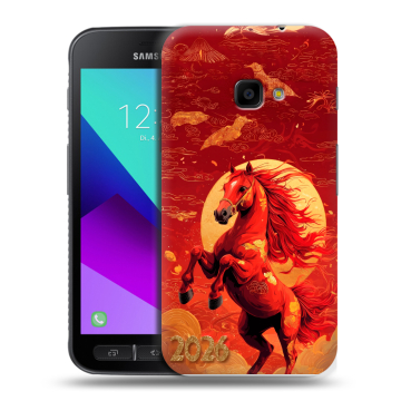 Пластиковый чехол на Samsung Galaxy Xcover 4 с принтом Новый год Пластиковый чехол на Samsung Galaxy Xcover 4 с принтом Новый год