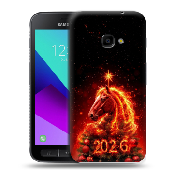 Пластиковый чехол на Samsung Galaxy Xcover 4 с принтом Новый год Пластиковый чехол на Samsung Galaxy Xcover 4 с принтом Новый год