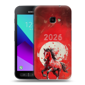 Пластиковый чехол на Samsung Galaxy Xcover 4 с принтом Новый год Пластиковый чехол на Samsung Galaxy Xcover 4 с принтом Новый год