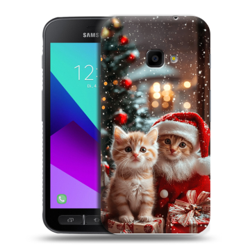 Пластиковый чехол на Samsung Galaxy Xcover 4 с принтом Новый год Пластиковый чехол на Samsung Galaxy Xcover 4 с принтом Новый год