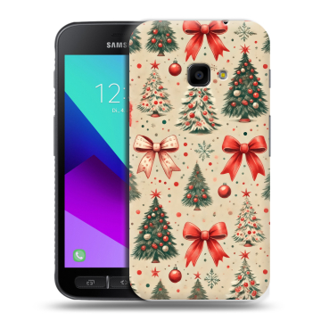 Пластиковый чехол на Samsung Galaxy Xcover 4 с принтом Новый год Пластиковый чехол на Samsung Galaxy Xcover 4 с принтом Новый год