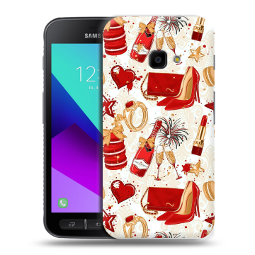 Пластиковый чехол на Samsung Galaxy Xcover 4 с принтом Новый год Пластиковый чехол на Samsung Galaxy Xcover 4 с принтом Новый год
