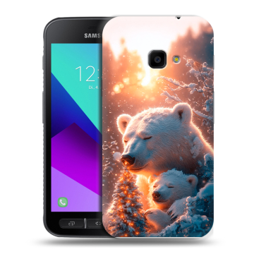 Пластиковый чехол на Samsung Galaxy Xcover 4 с принтом Новый год