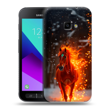 Пластиковый чехол на Samsung Galaxy Xcover 4 с принтом Новый год