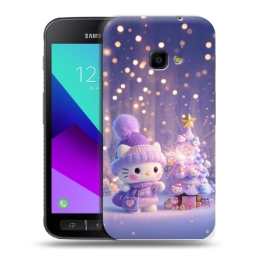 Пластиковый чехол на Samsung Galaxy Xcover 4 с принтом Новый год