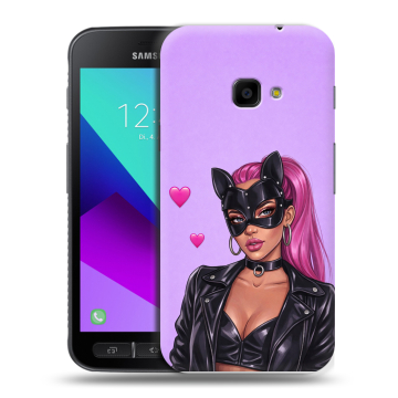 Пластиковый чехол на Samsung Galaxy Xcover 4 с принтом женский Пластиковый чехол на Samsung Galaxy Xcover 4 с принтом женский