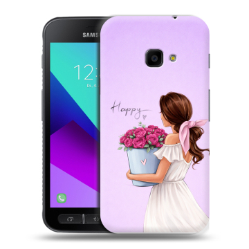 Пластиковый чехол на Samsung Galaxy Xcover 4 с принтом женский