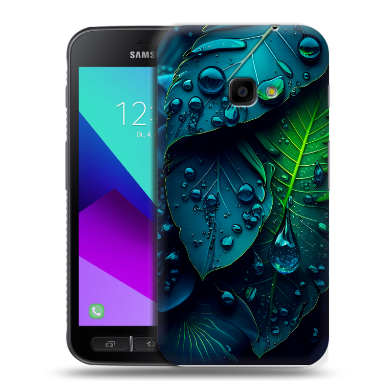 Пластиковый чехол на Samsung Galaxy Xcover 4 с принтом Листья Пластиковый чехол на Samsung Galaxy Xcover 4 с принтом Листья