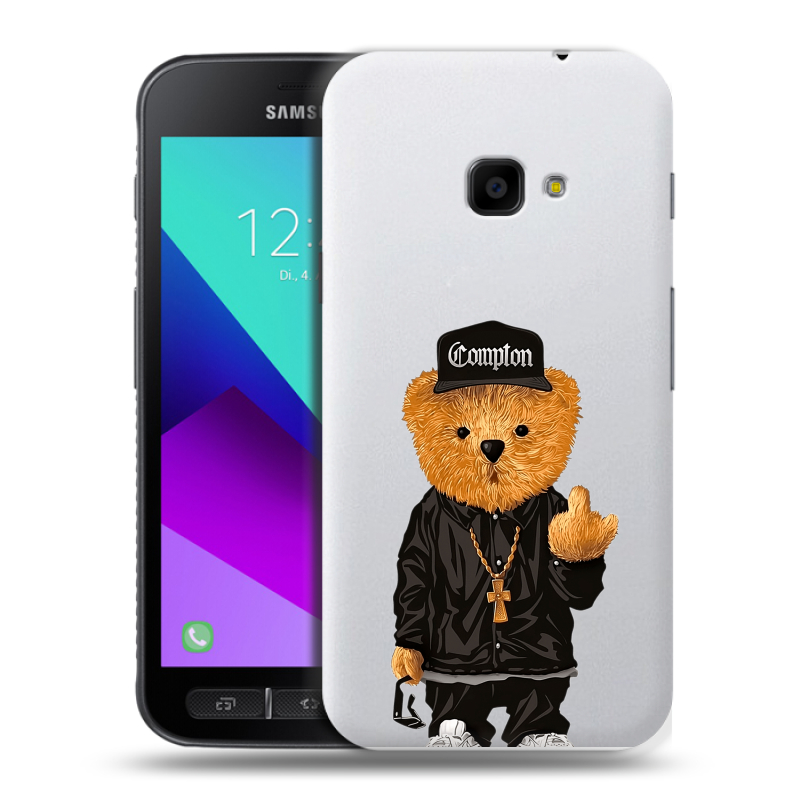 Пластиковый чехол на Samsung Galaxy Xcover 4 с принтом Мишка Пластиковый чехол на Samsung Galaxy Xcover 4 с принтом Мишка