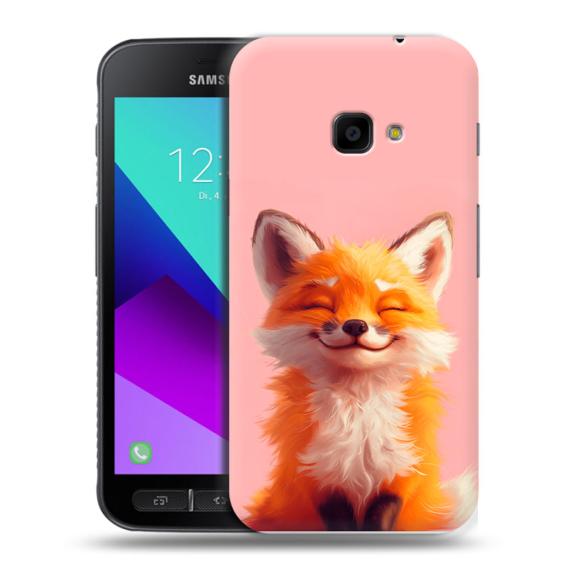 Пластиковый чехол на Samsung Galaxy Xcover 4 с принтом милая лиса Пластиковый чехол на Samsung Galaxy Xcover 4 с принтом милая лиса