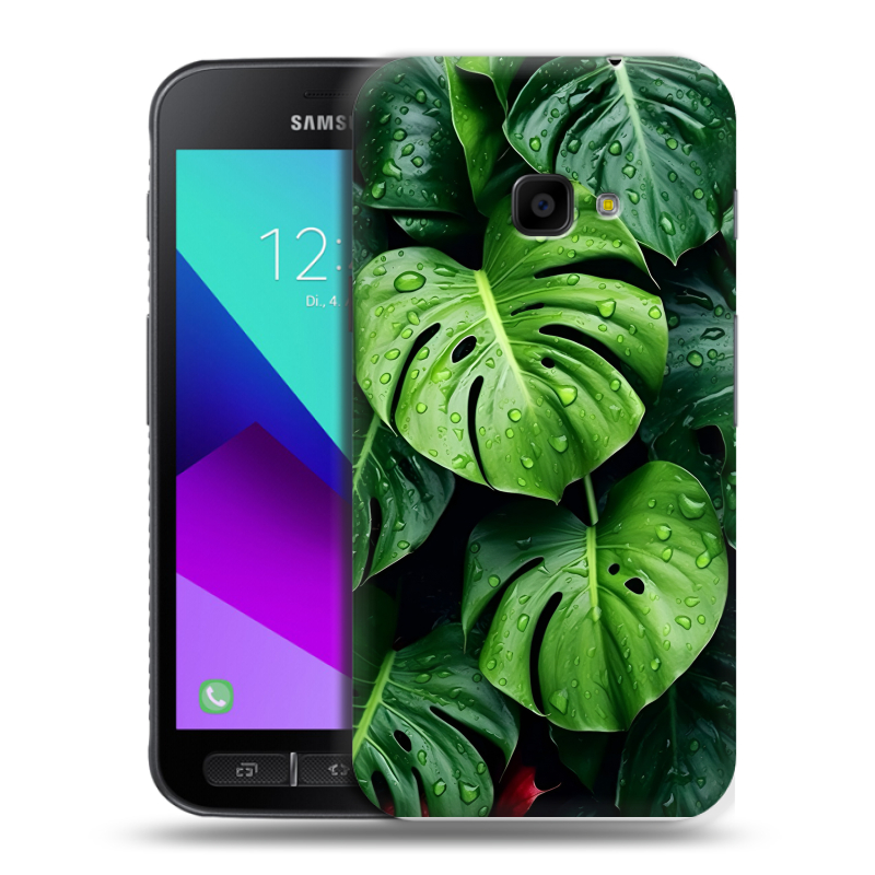 Пластиковый чехол на Samsung Galaxy Xcover 4 с принтом Листья Пластиковый чехол на Samsung Galaxy Xcover 4 с принтом Листья